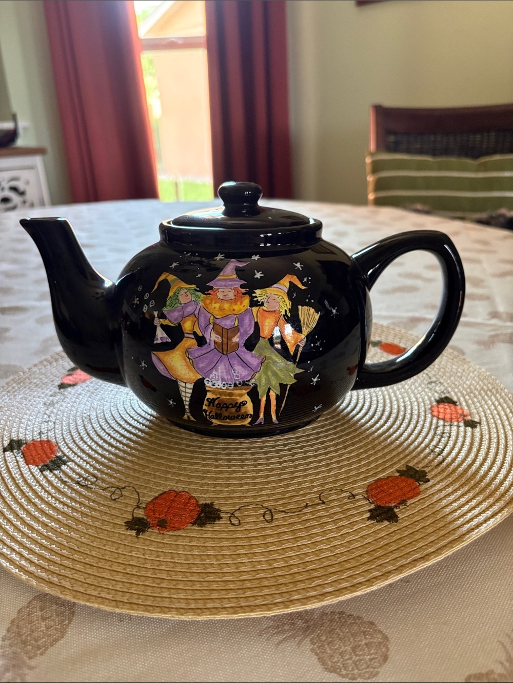 Halloween Witches Brew Ceramic Teapot